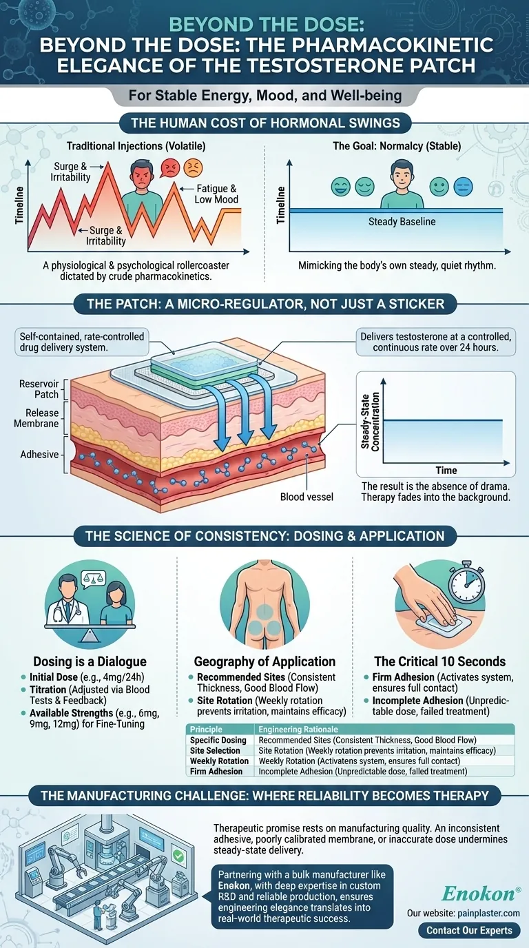 За гранью дозы: Фармакокинетическая элегантность тестостеронового пластыря Визуальное руководство