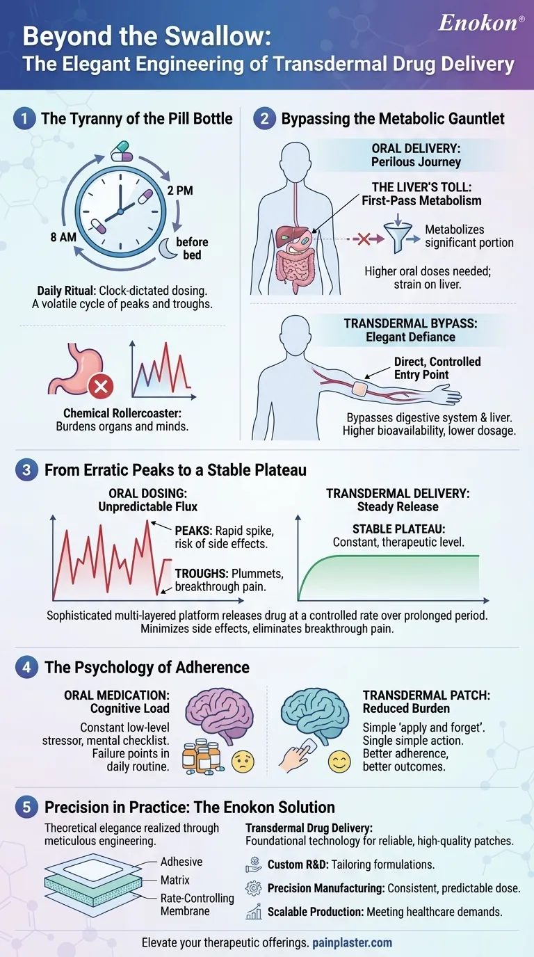 Jenseits des Schluckens: Die elegante Ingenieurskunst der transdermalen Wirkstofffreisetzung Visuelle Anleitung