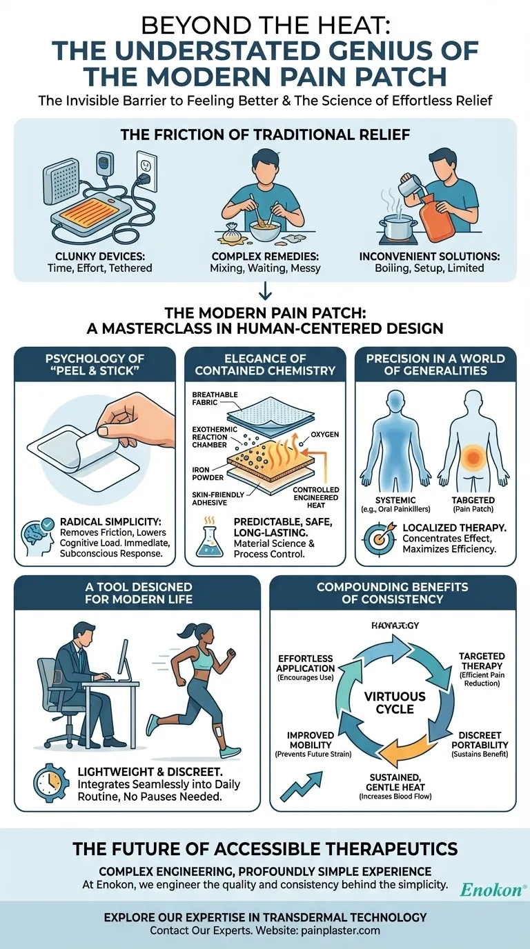 Oltre il Calore: Il Genio Sottovalutato del Moderno Cerotto per il Dolore Guida Visiva