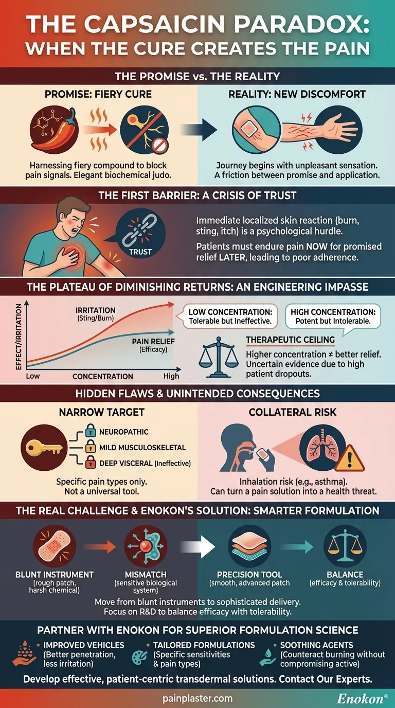 The Capsaicin Paradox: When the Cure Creates the Pain Visual Guide