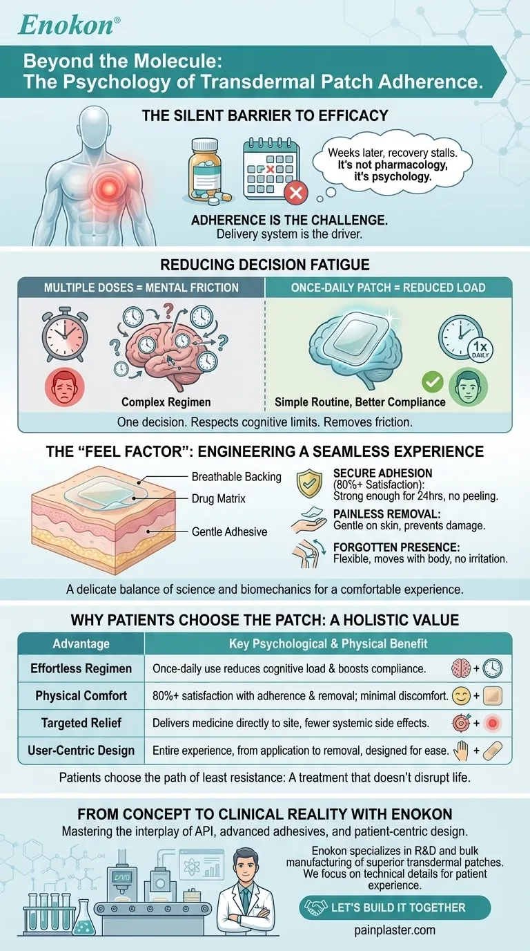 Jenseits des Moleküls: Die Psychologie der Adhärenz beim Design von transdermalen Pflastern Visuelle Anleitung