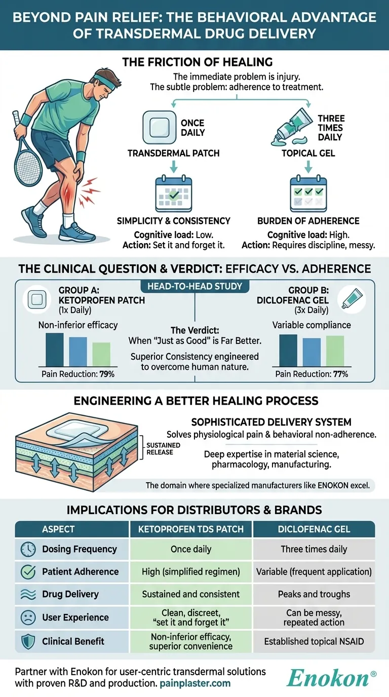 Beyond Pain Relief: The Behavioral Advantage of Transdermal Drug Delivery Visual Guide