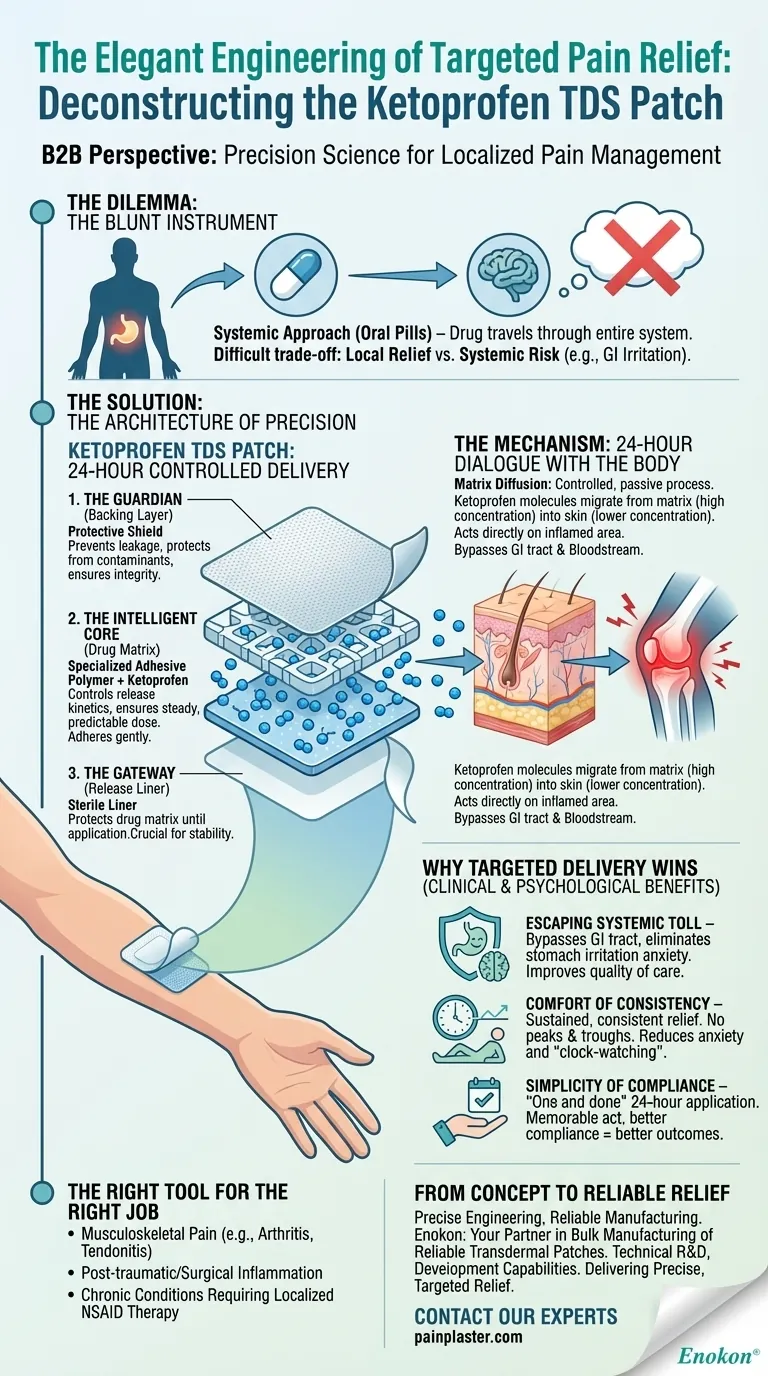 Die elegante Ingenieurskunst der gezielten Schmerzlinderung: Dekonstruktion des Ketoprofen-TDS-Pflasters Visuelle Anleitung