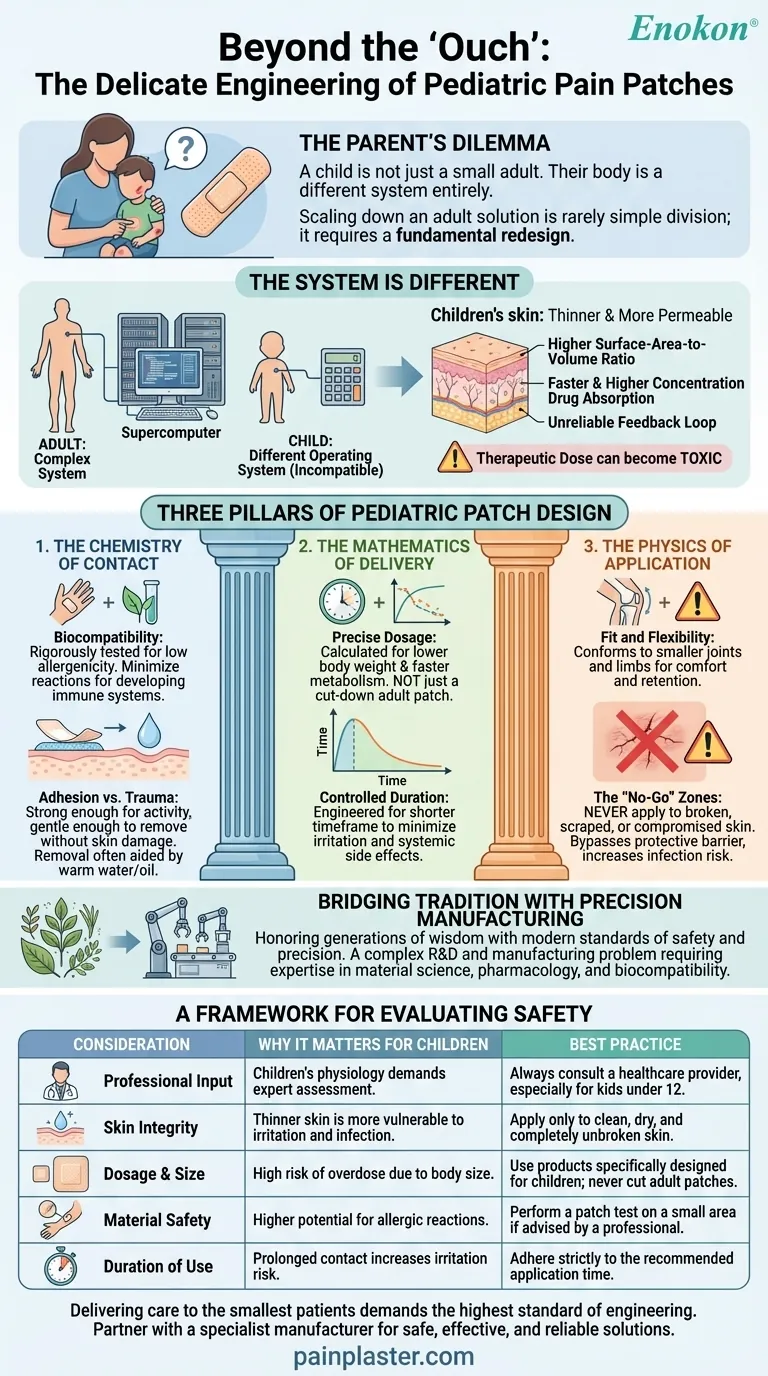 Além da 'Ai': A Delicada Engenharia de Adesivos Pediátricos para Dor Guia Visual