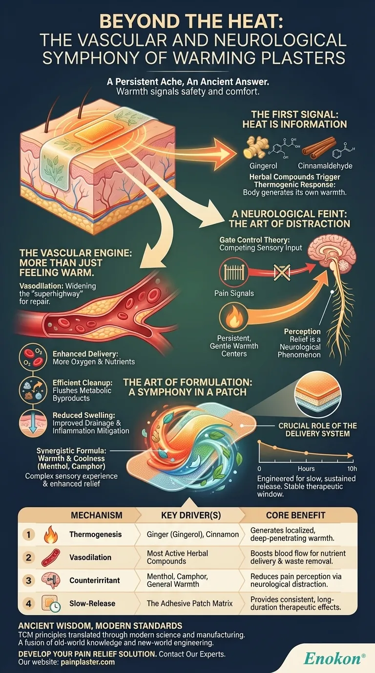 열기를 넘어: 온열 파스의 혈관 및 신경계의 교향곡 시각적 가이드