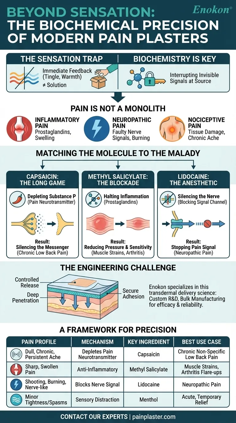 Más allá de la sensación: la precisión bioquímica de los parches modernos para el dolor Guía Visual