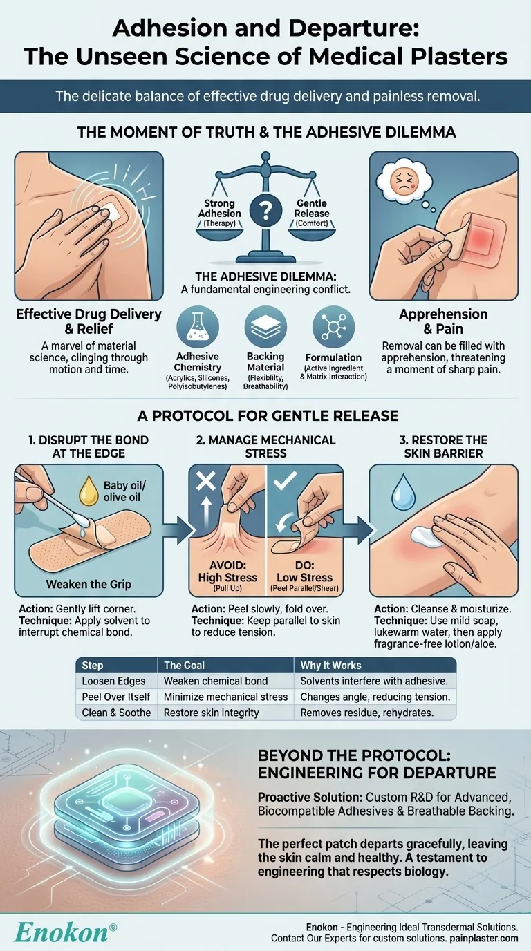 Адгезия и снятие: Невидимая наука медицинских пластырей Визуальное руководство