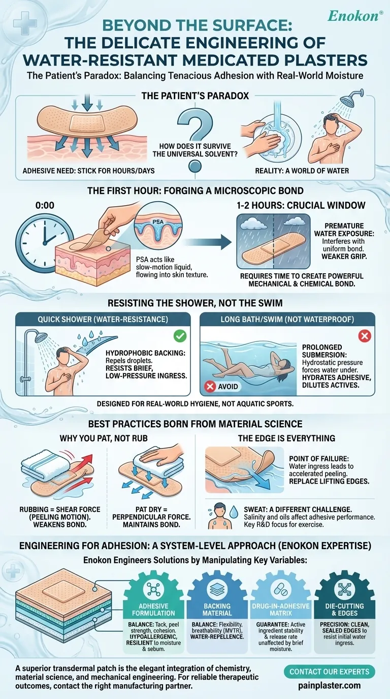 ما وراء السطح: الهندسة الدقيقة للضمادات الطبية المقاومة للماء دليل مرئي