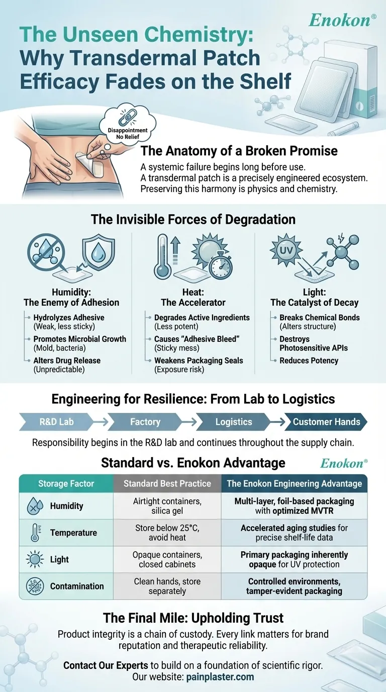 A Química Invisível: Por Que a Eficácia de Adesivos Transdérmicos Diminui na Prateleira Guia Visual