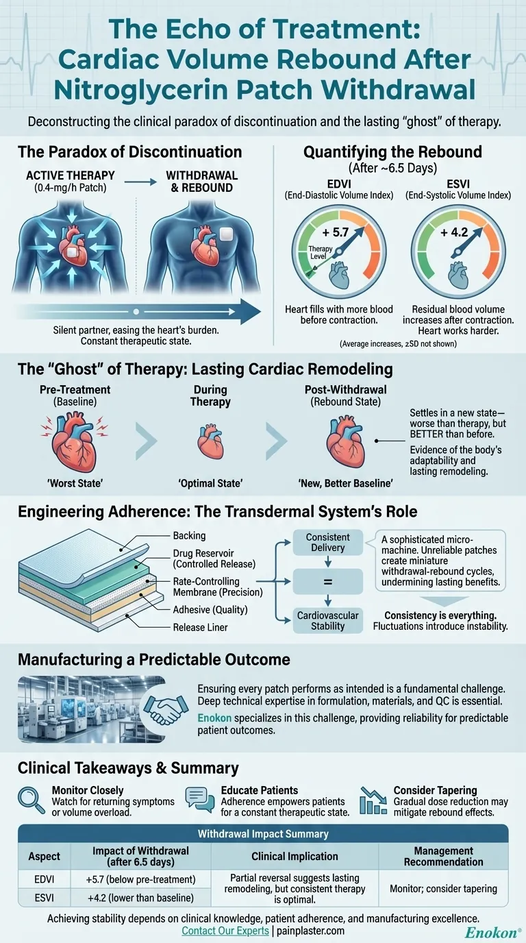 니트로글리세린 패치 중단 후 심장 용적 반동의 메아리: 해체 분석 시각적 가이드