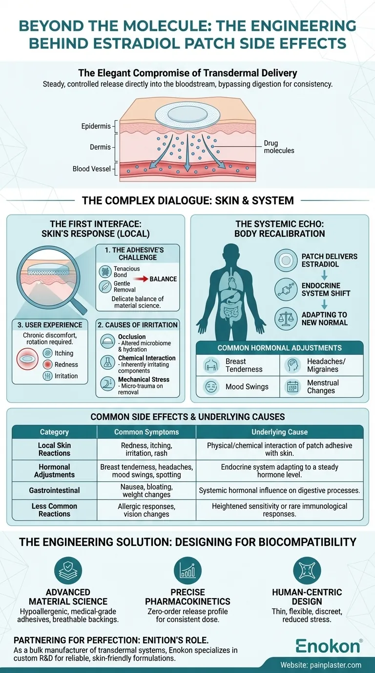 分子を超えて：エストラジオールパッチの副作用の背後にあるエンジニアリング ビジュアルガイド