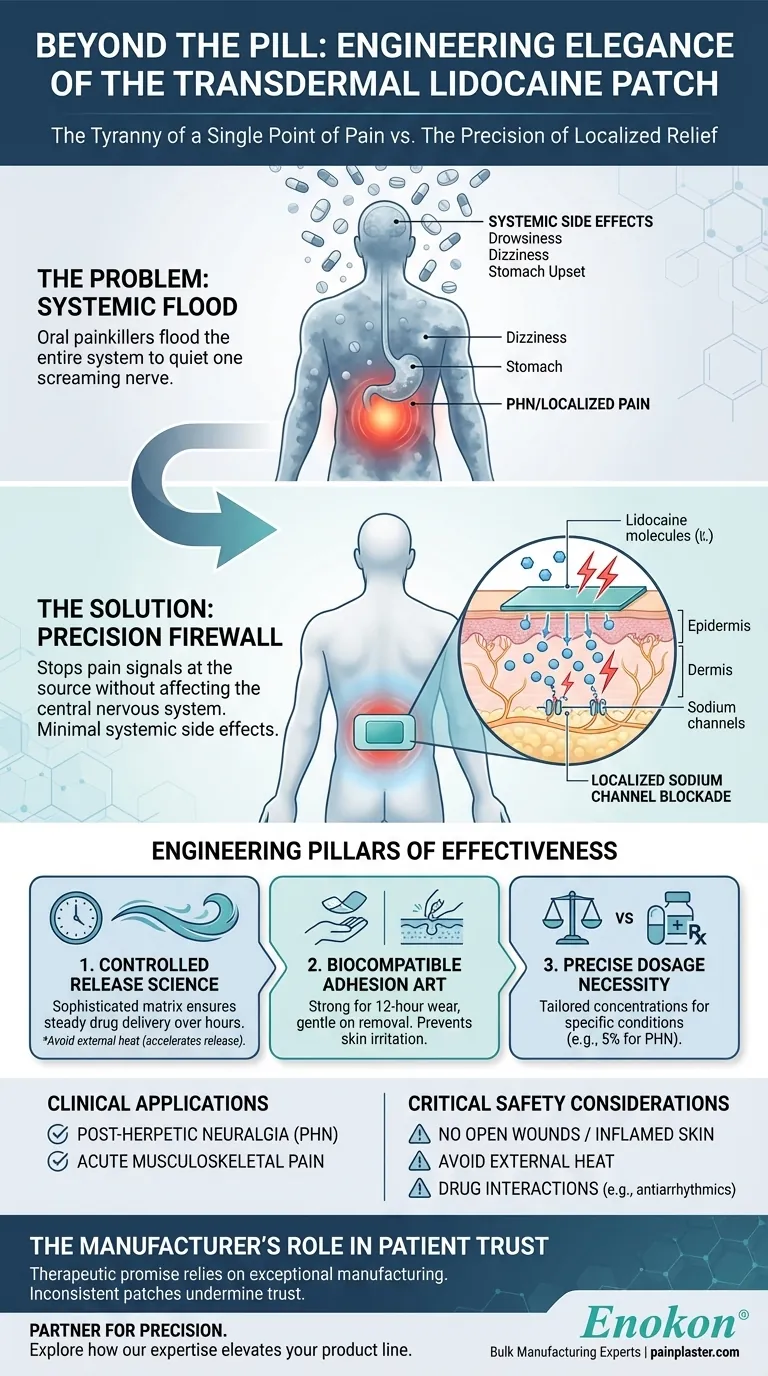 Beyond the Pill: The Engineering Elegance of the Transdermal Lidocaine Patch Visual Guide