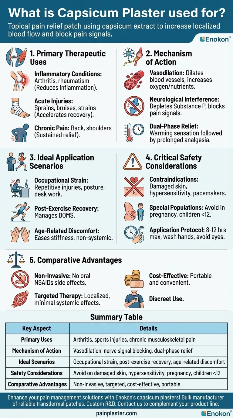 Wofür wird das Capsicum-Pflaster verwendet?Gezielte Schmerzlinderung bei muskuloskelettalen Beschwerden Visuelle Anleitung