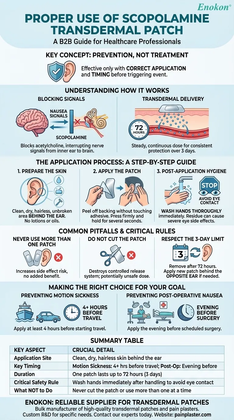 スコポラミン経皮吸収パッチの正しい使用方法とは？安全で効果的な使用方法 ビジュアルガイド
