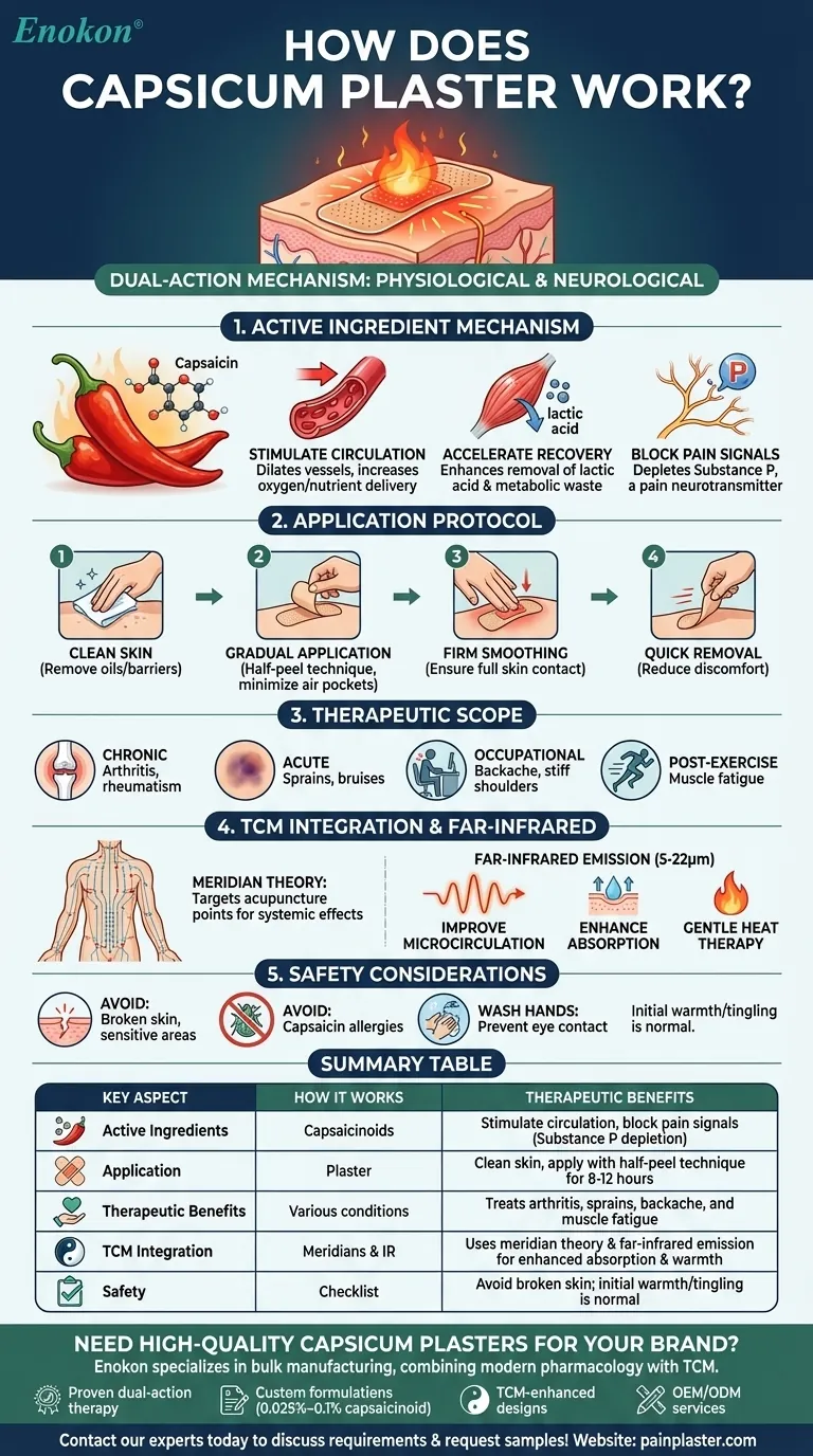 كيف يعمل جص الفليفلة الحلوة؟تخفيف الألم الطبيعي بالعلاج ثنائي المفعول دليل مرئي
