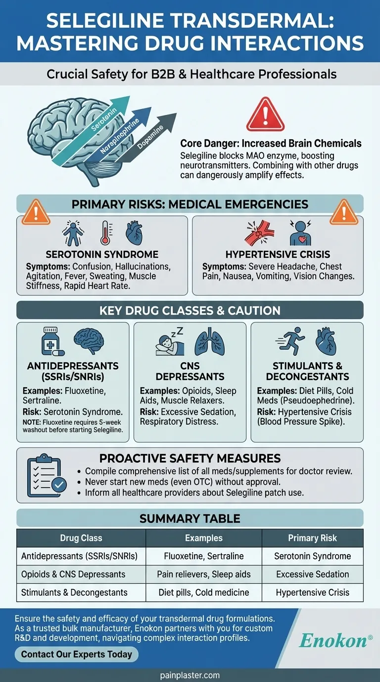 セレギリン経皮吸収型製剤とどのような薬物相互作用が考えられますか？主なリスクと安全性のヒント ビジュアルガイド
