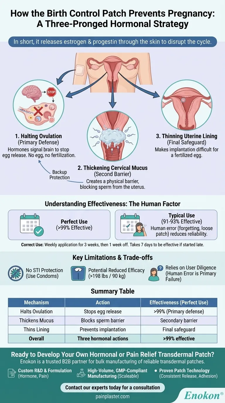Come fa il cerotto anticoncezionale a prevenire la gravidanza?La contraccezione ormonale spiegata Guida Visiva
