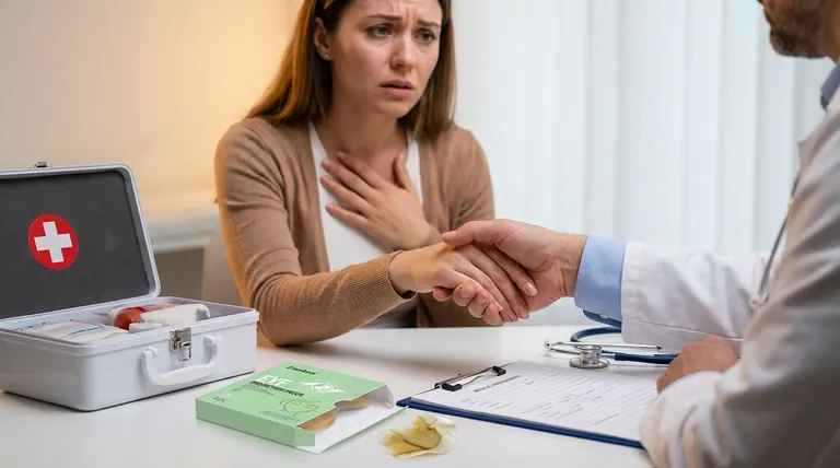 如果用户在使用贴片时出现严重症状,应该怎么办?即时安全措施