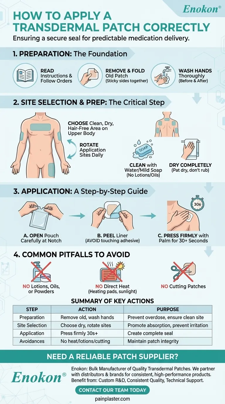 Wie wendet man ein transdermales Pflaster an?Schritt-für-Schritt-Anleitung für eine sichere und wirksame Anwendung Visuelle Anleitung