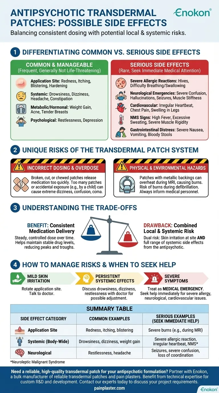 抗精神病透皮贴剂可能有哪些副作用？风险与预防提示 图解指南