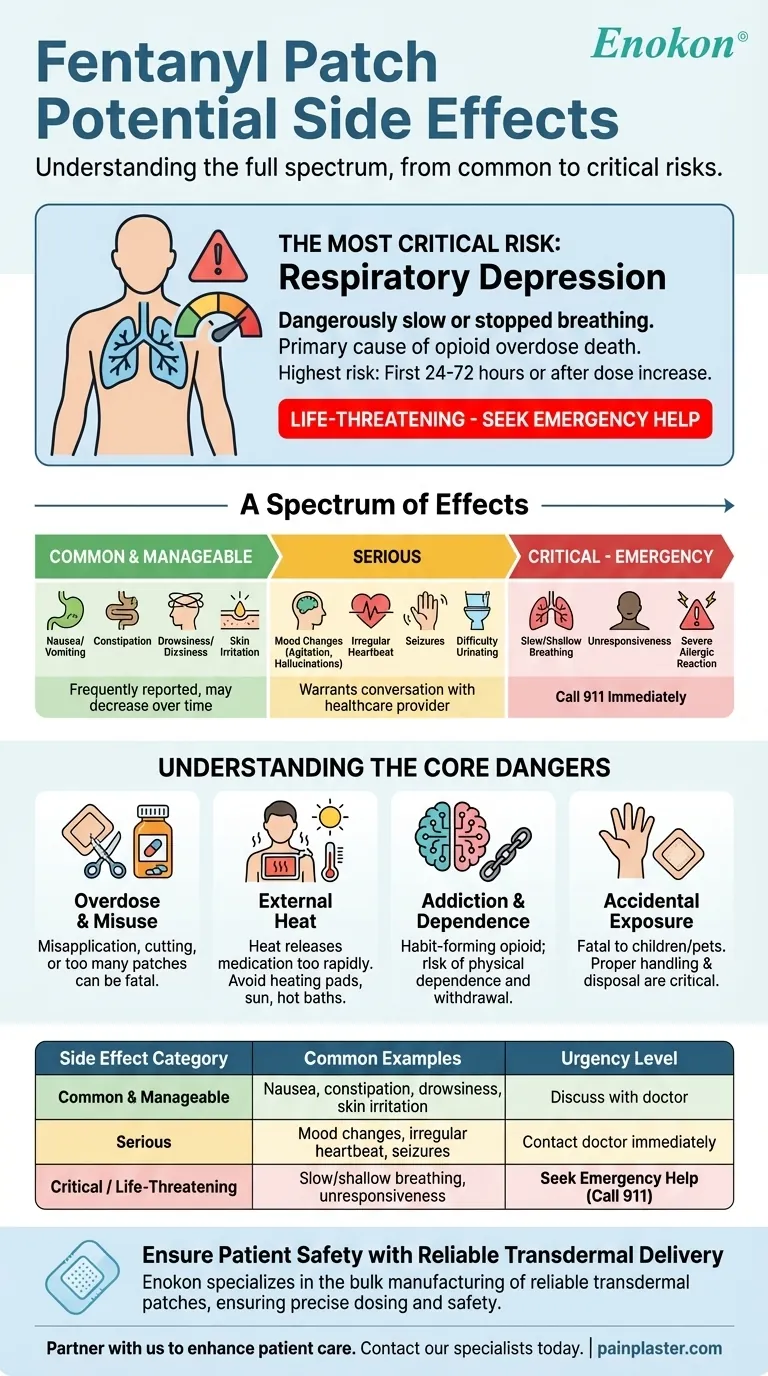 Каковы возможные побочные эффекты фентаниловых пластырей?Руководство по рискам и безопасности Визуальное руководство