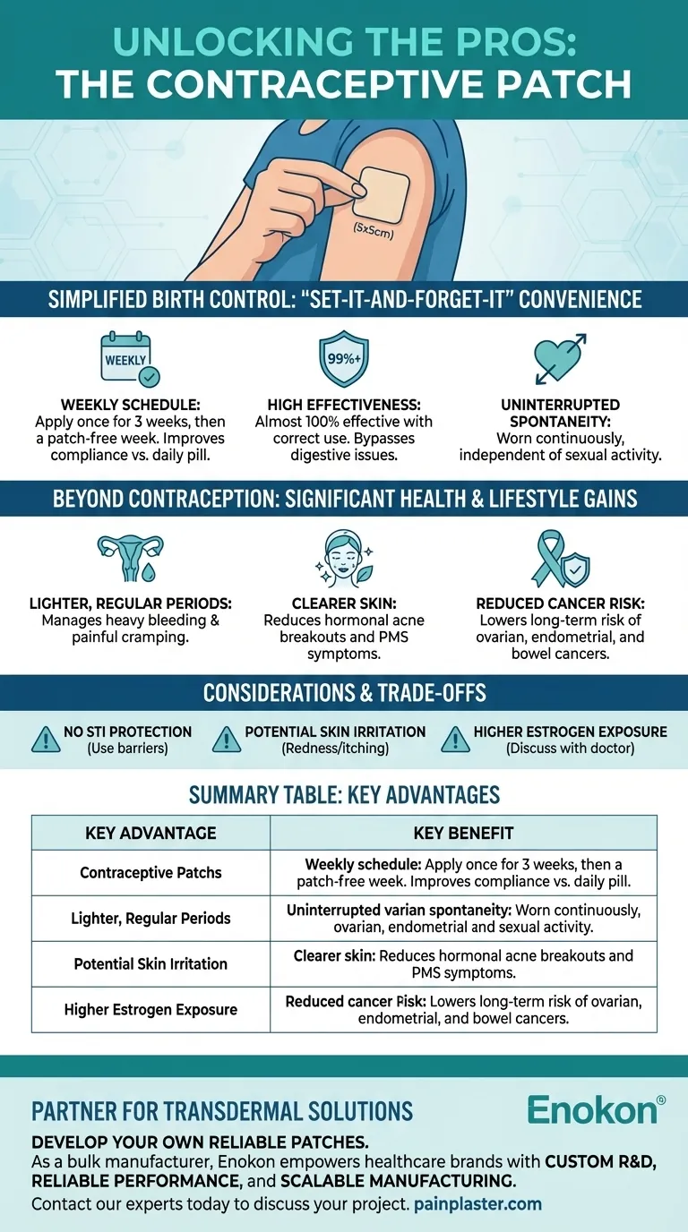 ¿Cuáles son las ventajas del parche anticonceptivo?Comodidad, beneficios para la salud y mucho más Guía Visual