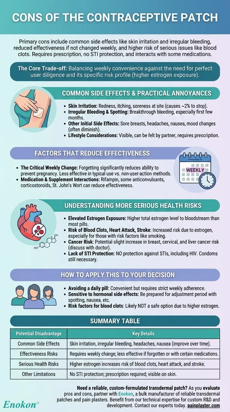 避妊パッチの欠点とは？使用前に考慮すべき主な欠点 ビジュアルガイド