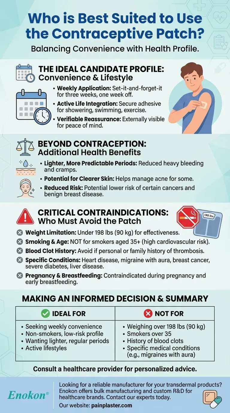 ¿Quién es el más indicado para utilizar el parche anticonceptivo?Una solución anticonceptiva sin complicaciones Guía Visual