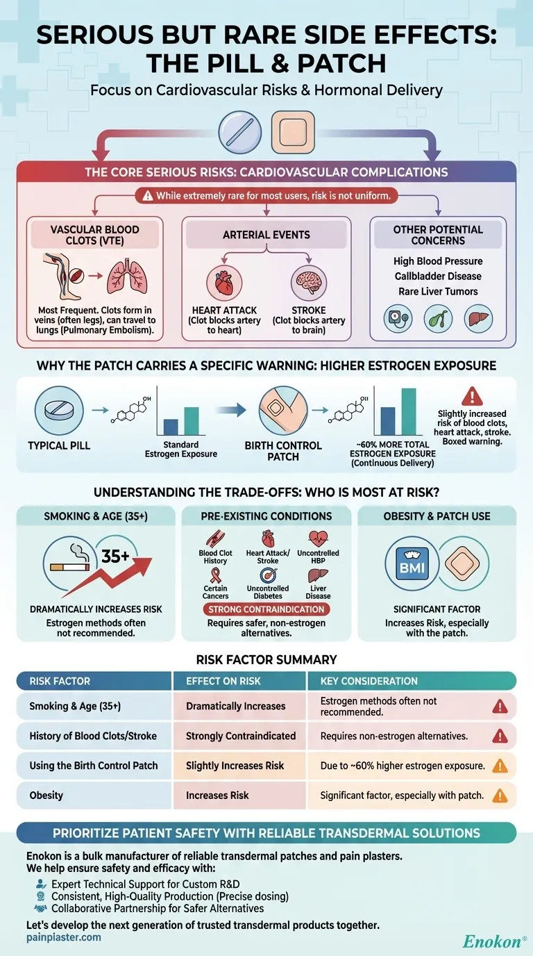 Quels sont les effets secondaires graves mais rares de la pilule et du patch ?Comprendre les risques liés aux contraceptifs hormonaux Guide Visuel