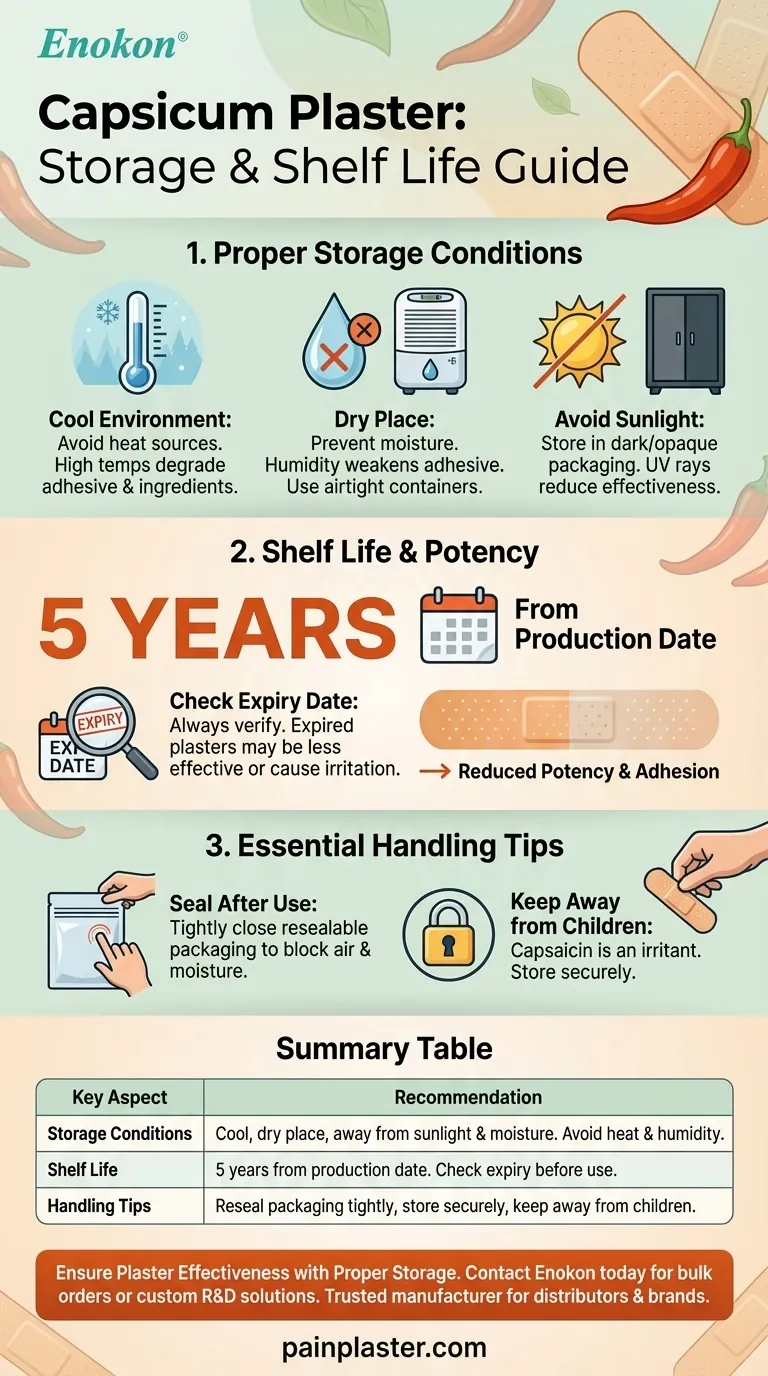 ¿Cómo debe conservarse el Capsicum Plaster y cuál es su vida útil?Garantizar un alivio óptimo del dolor Guía Visual