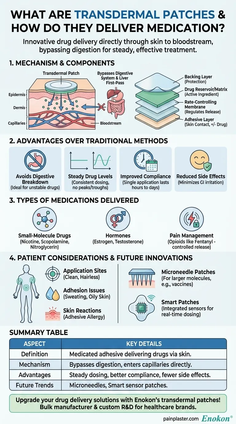 O que são pensos transdérmicos e como é que administram medicamentos?| Explicação da administração de medicamentos com base na pele Guia Visual