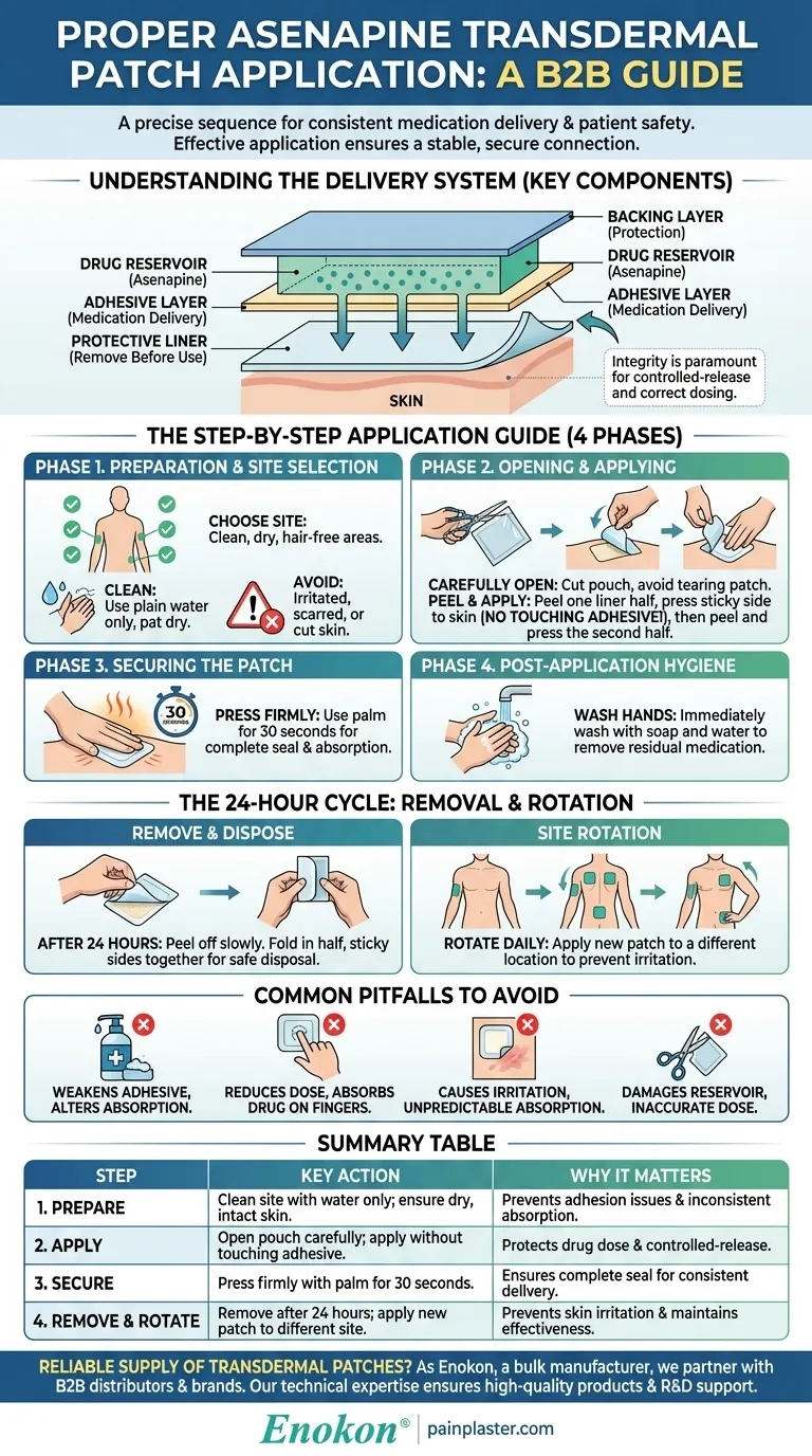 正确贴敷阿塞那平透皮贴片的步骤是什么？确保安全有效地使用 图解指南