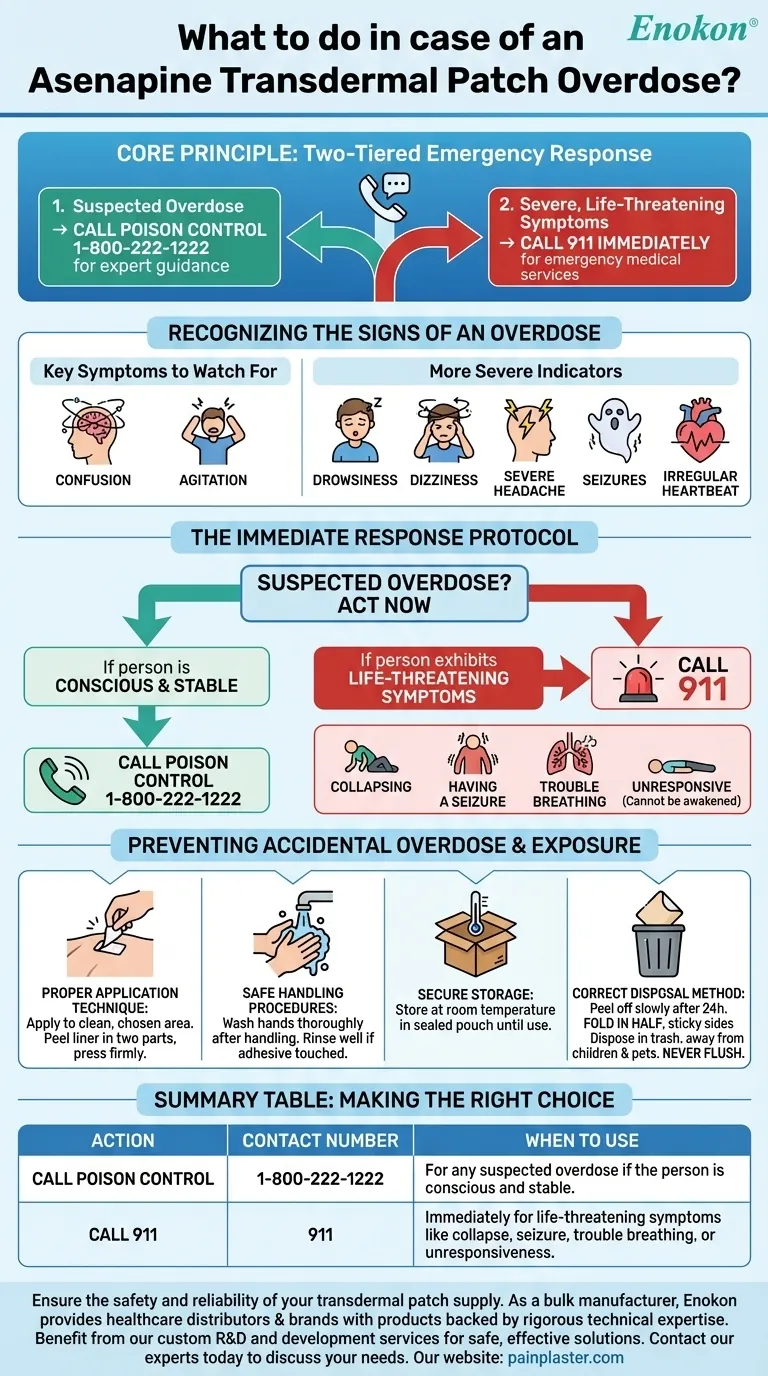 アセナピン経皮吸収パッチを過剰摂取した場合の対処法は？緊急時の措置と予防 ビジュアルガイド