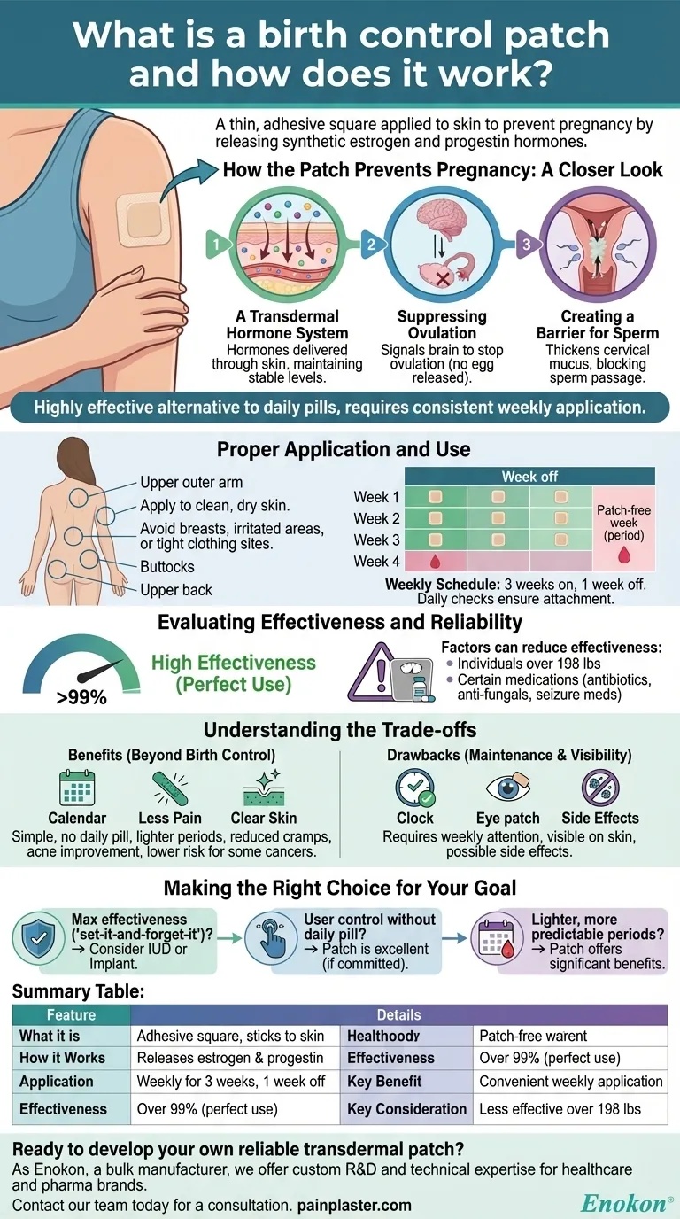 O que é um adesivo contracetivo e como funciona?Contraceção hormonal através da pele Guia Visual