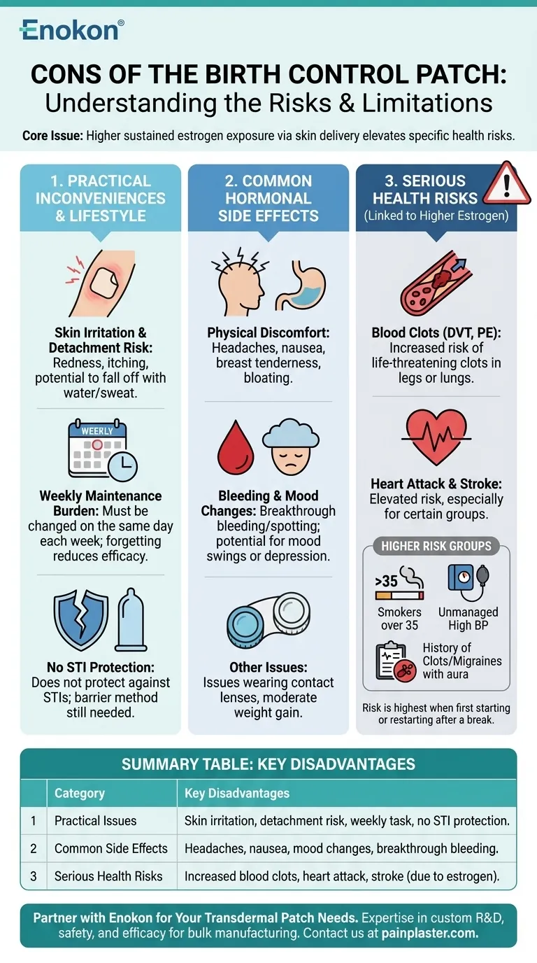 ¿Cuáles son los contras del uso del parche anticonceptivo?Principales riesgos y efectos secundarios Guía Visual