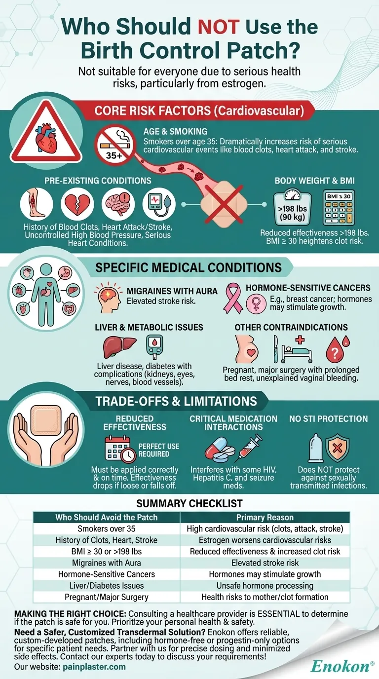 Quem não deve utilizar o adesivo contracetivo?Principais contra-indicações e alternativas mais seguras Guia Visual