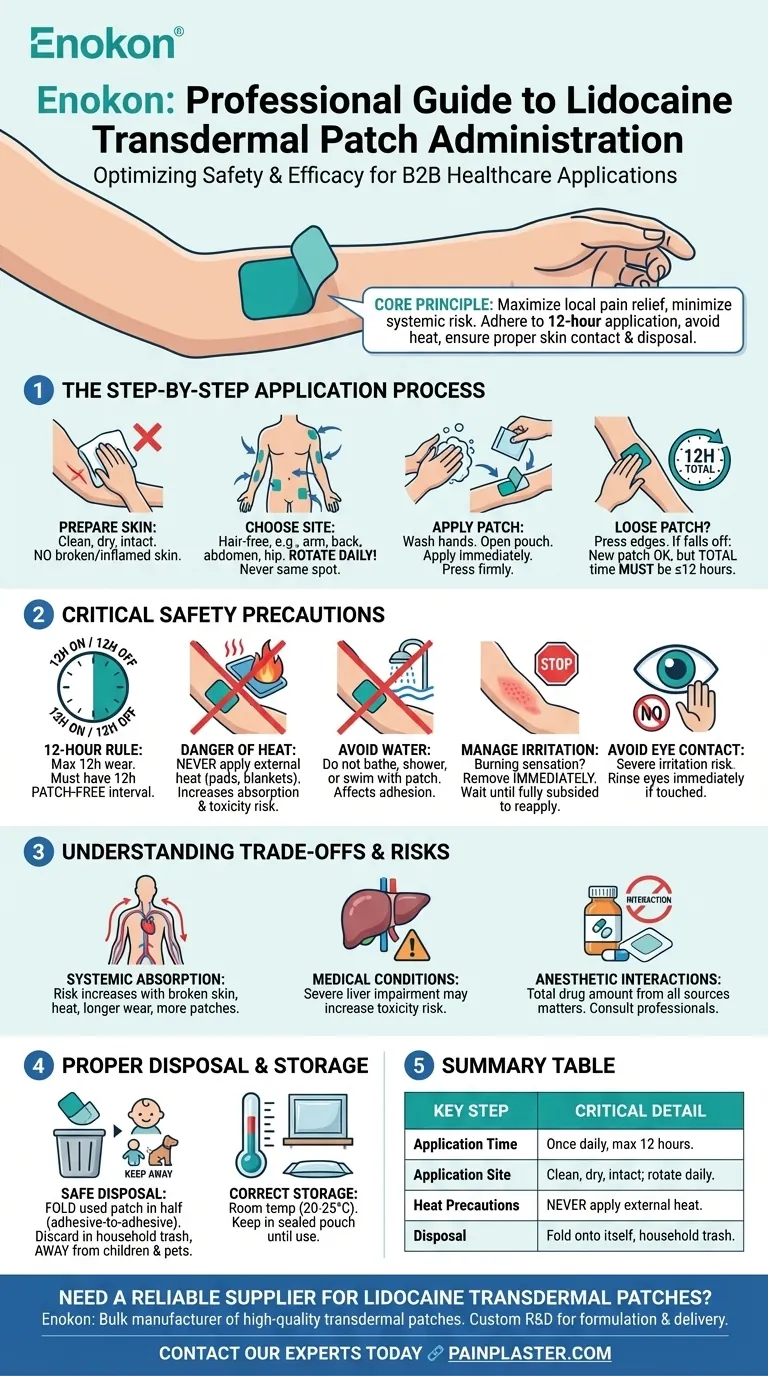 リドカイン経皮パッチの投与方法を教えてください。安全で効果的な使用ガイド ビジュアルガイド
