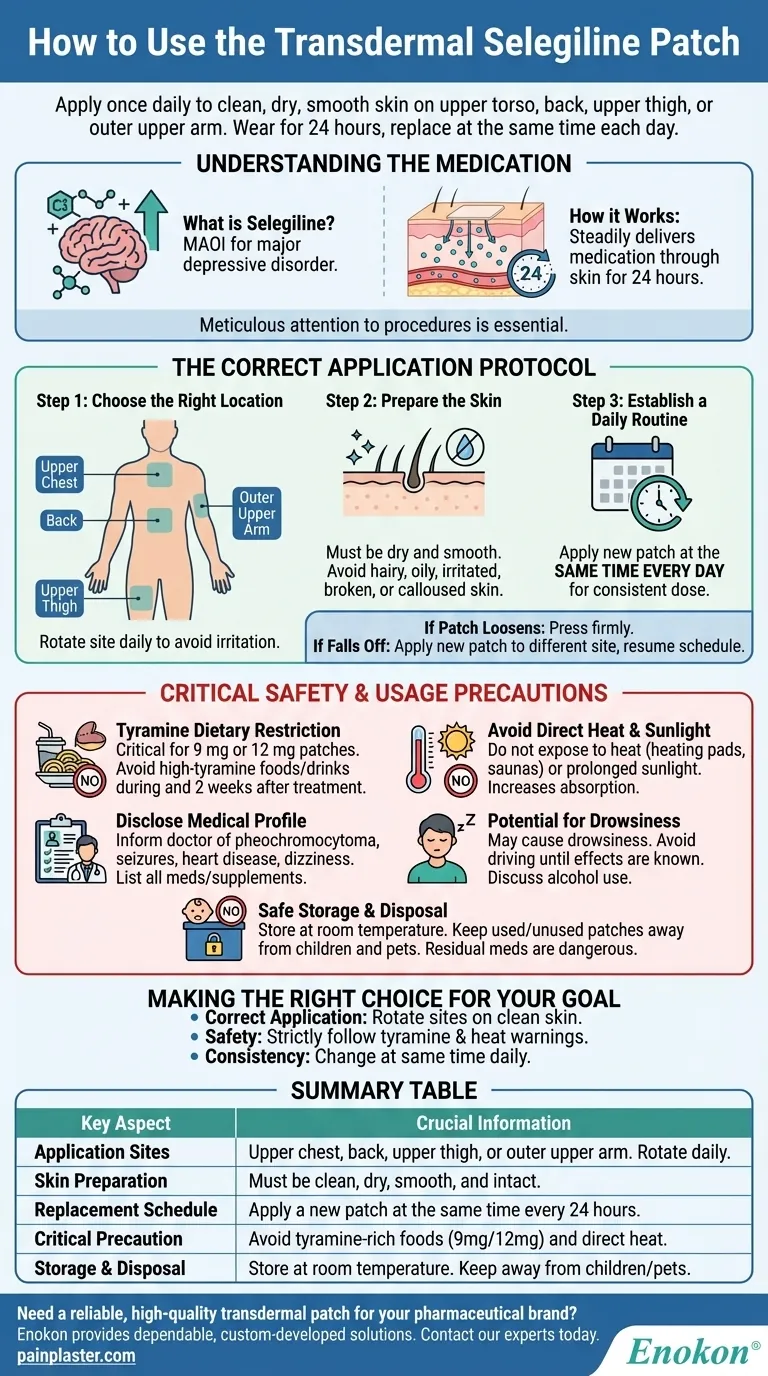 Wie sollte das transdermale Selegilinpflaster angewendet werden?Eine Schritt-für-Schritt-Anleitung Visuelle Anleitung
