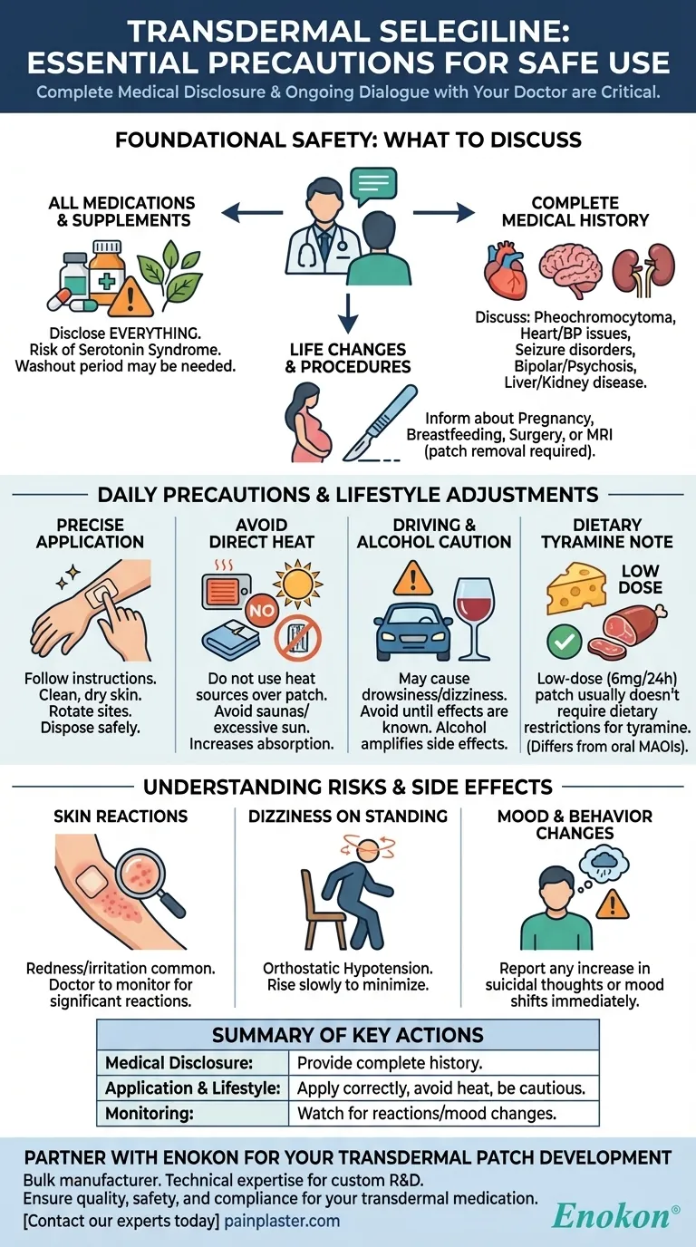 Welche besonderen Vorsichtsmaßnahmen sollten vor der Anwendung von transdermalem Selegilin beachtet werden?Grundlegender Sicherheitsleitfaden Visuelle Anleitung