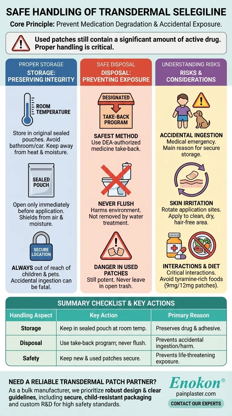 経皮吸収型セレギリンはどのように保管・廃棄すべきか？重要な安全ガイドライン ビジュアルガイド