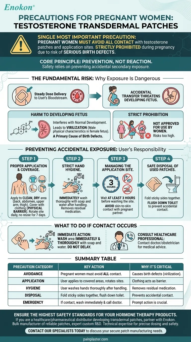 Que precauções devem as mulheres grávidas tomar em relação aos adesivos transdérmicos de testosterona?Medidas de segurança essenciais Guia Visual
