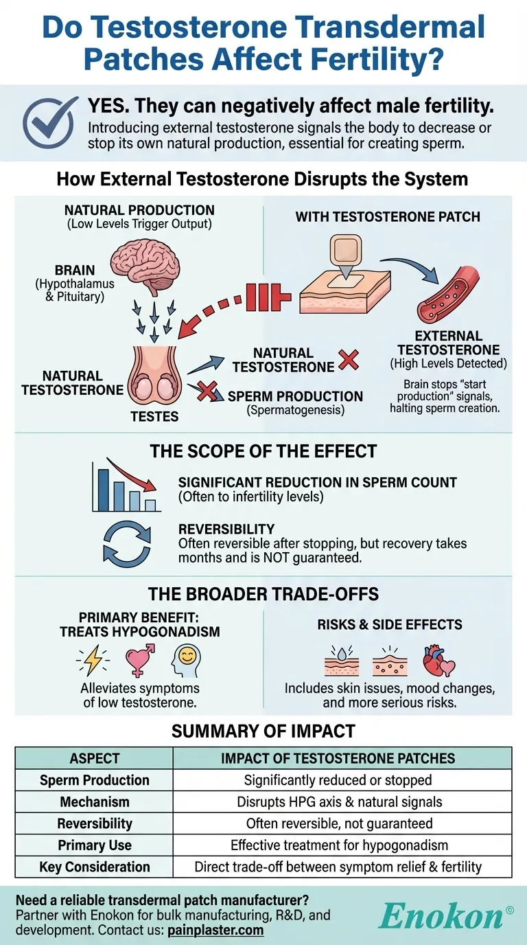 Can testosterone transdermal patches affect fertility? Understanding the Impact on Male Sperm Production Visual Guide