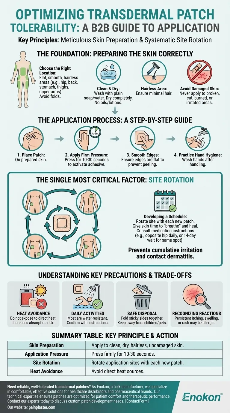 Como devem ser aplicados os pensos transdérmicos para uma tolerabilidade óptima?Melhores práticas para conforto e eficácia Guia Visual