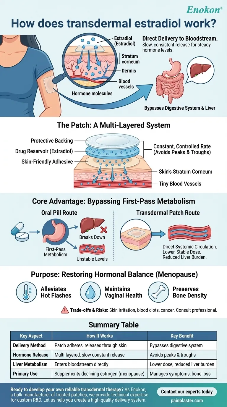 Wie funktioniert transdermales Estradiol?Leitfaden zur Hormonverabreichung & Vorteile Visuelle Anleitung