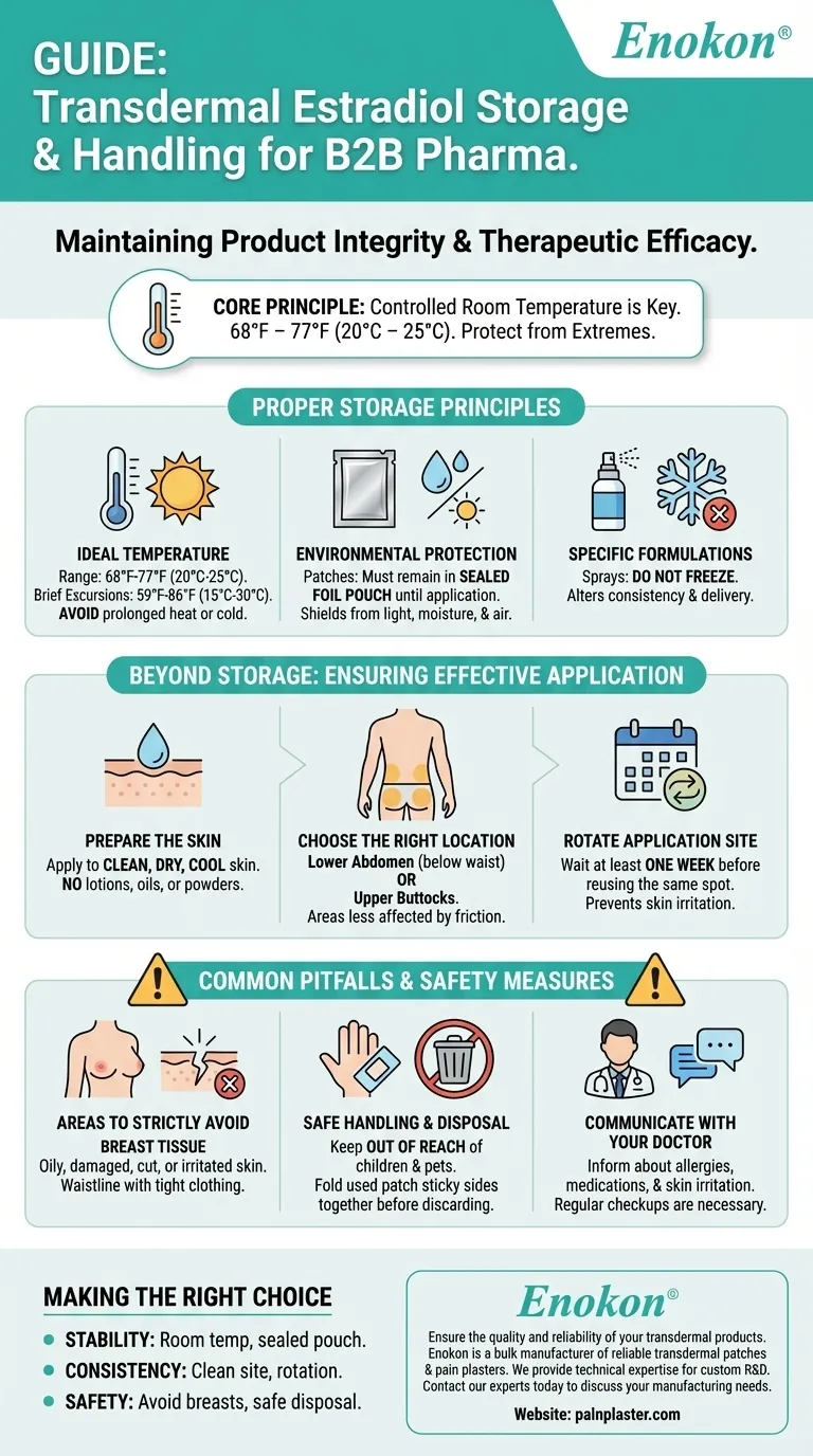 How should transdermal estradiol be stored? Maintain Potency and Safety with Proper Storage Visual Guide