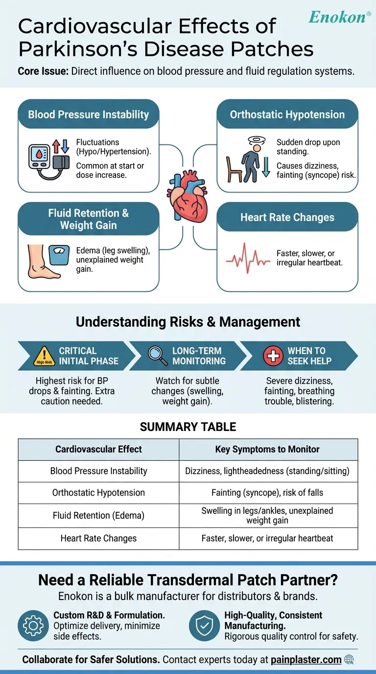 Que efeitos cardiovasculares podem ocorrer com o adesivo para a doença de Parkinson?Riscos e sugestões de gestão Guia Visual