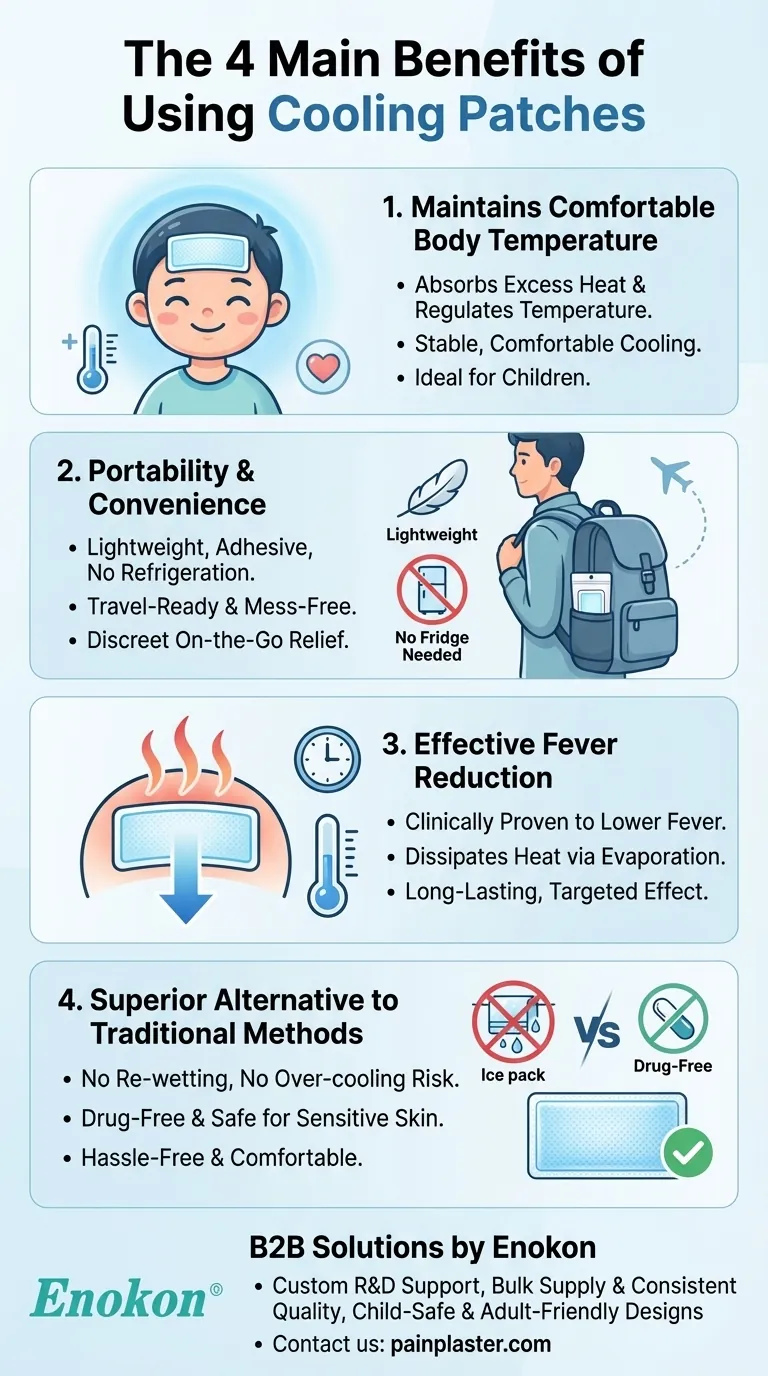 ¿Cuáles son las cuatro ventajas principales del uso de parches refrigerantes?Descubra las ventajas para aliviar la fiebre y el calor Guía Visual