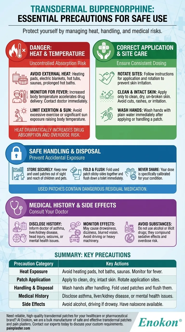 経皮吸収型ブプレノルフィン使用時の注意点とは？効果的な治療のための重要な安全上のヒント ビジュアルガイド