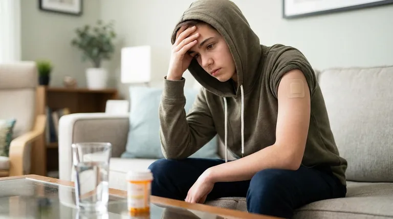 Quali sono gli effetti avversi meno comuni (1-10%) del metilfenidato transdermico negli adolescenti?Informazioni chiave per gli operatori sanitari