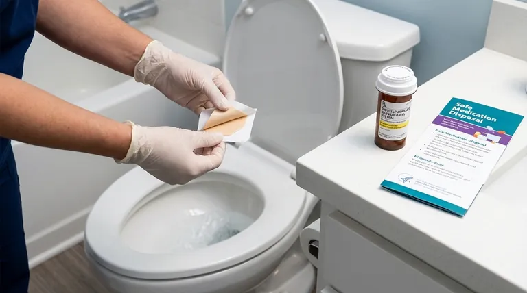 ¿Cómo debe desecharse el parche transdérmico de metilfenidato?Métodos seguros y conformes